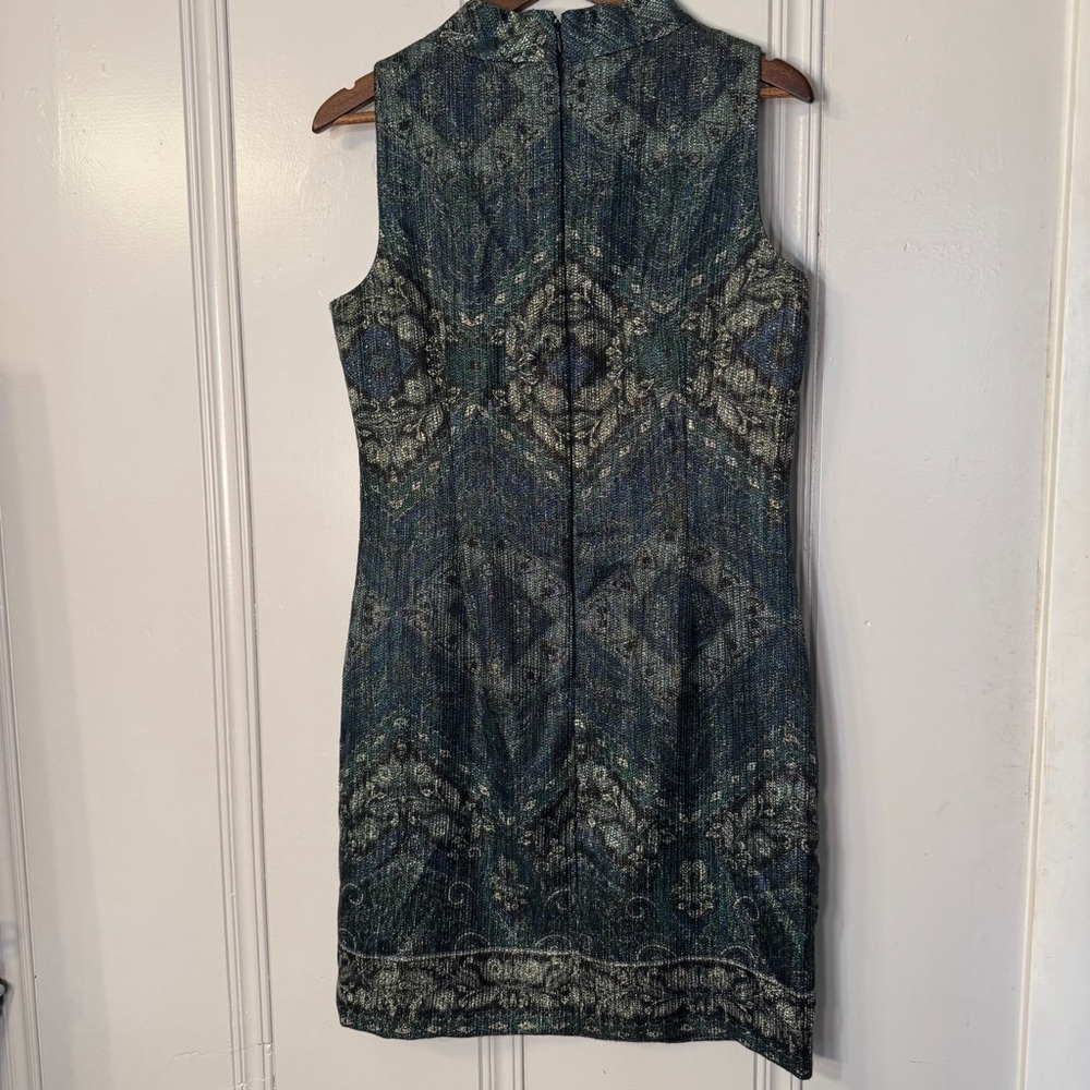 Antonio Melani metallic shift dress Cowl neckline Size 10 Party Event Evening‎ - Picture 10 of 14